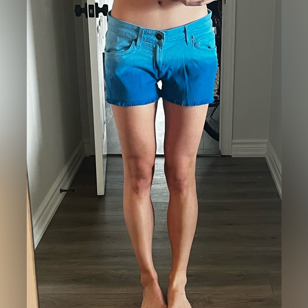 Rich and skinny tie dye jean shorts
